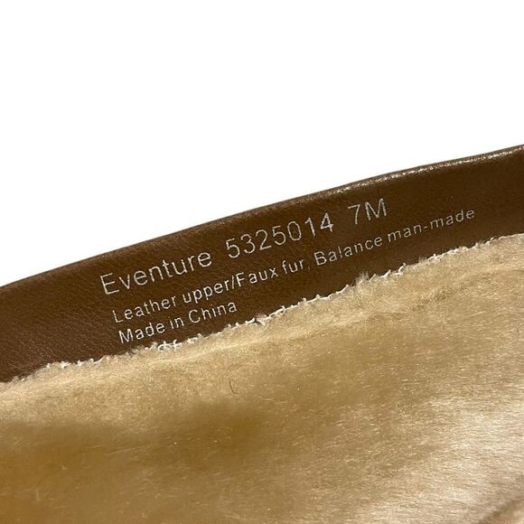 BARETRAPS Eventura Moccasin Style Suede Winter Boots Faux Fur Boho Brown Cream 7 - Picture 11 of 11